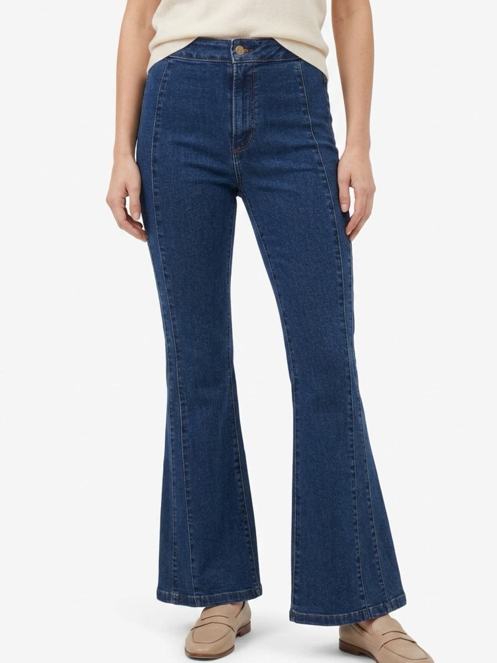 DRIFTWOOD | Veda High-Rise Dark Blue Flared Jeans Western Style Women’s Size 25
